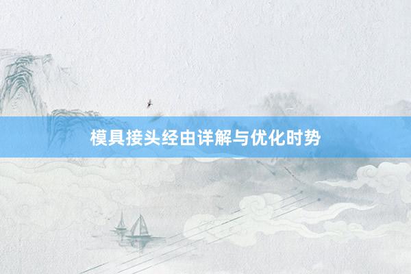 模具接头经由详解与优化时势